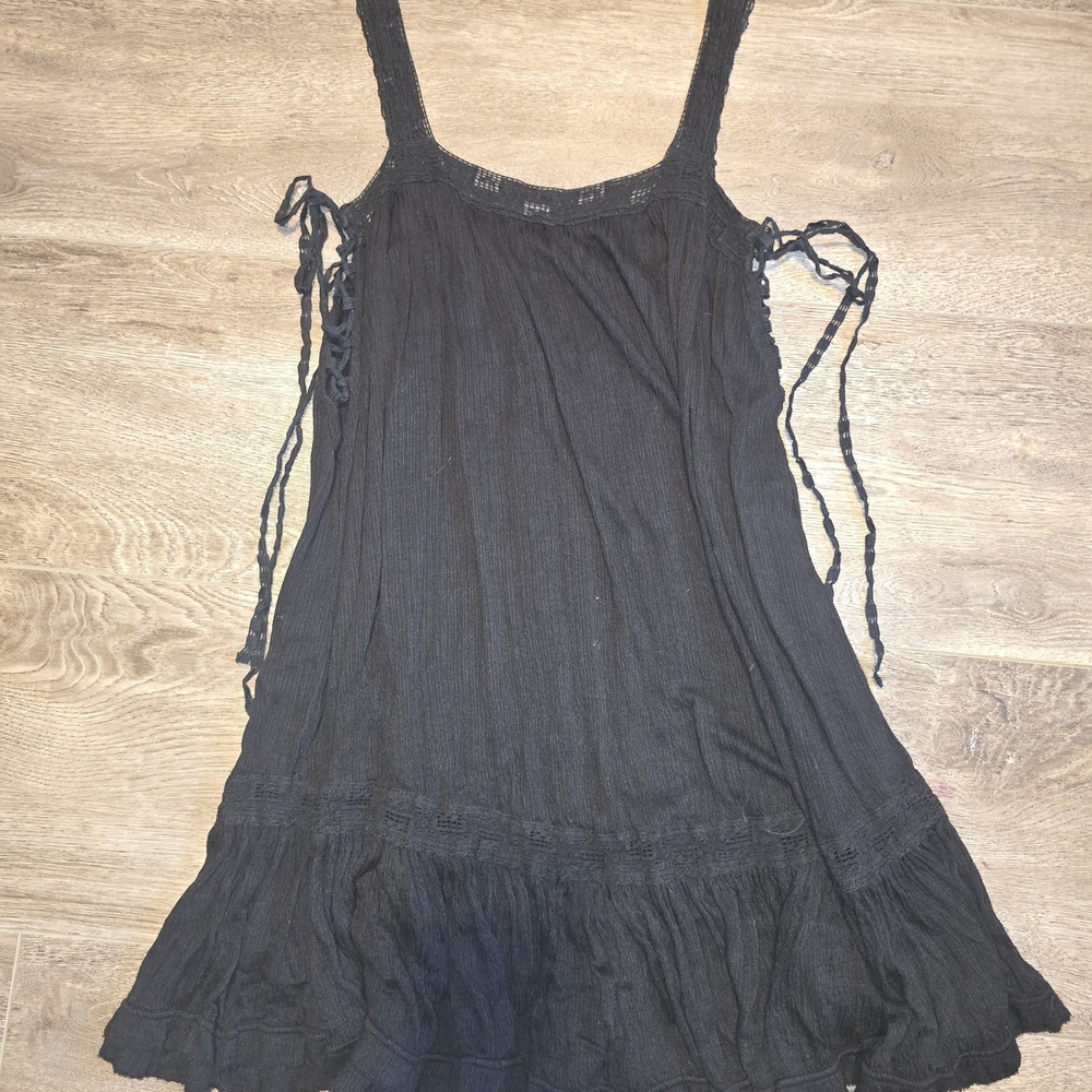 Free People Black Lace Tunic